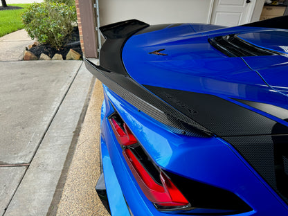 C8 Z06/E-Ray Carbon Fiber Rear Wing V1 w/High Profile Wickers